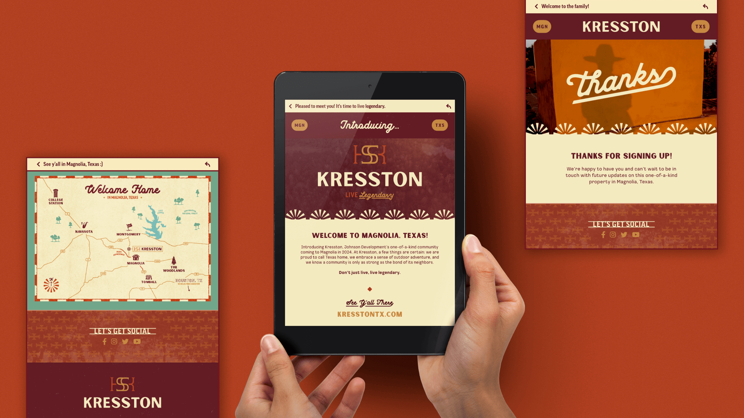 Marketing email designs for master planned community Kresston designed by ST8MNT
