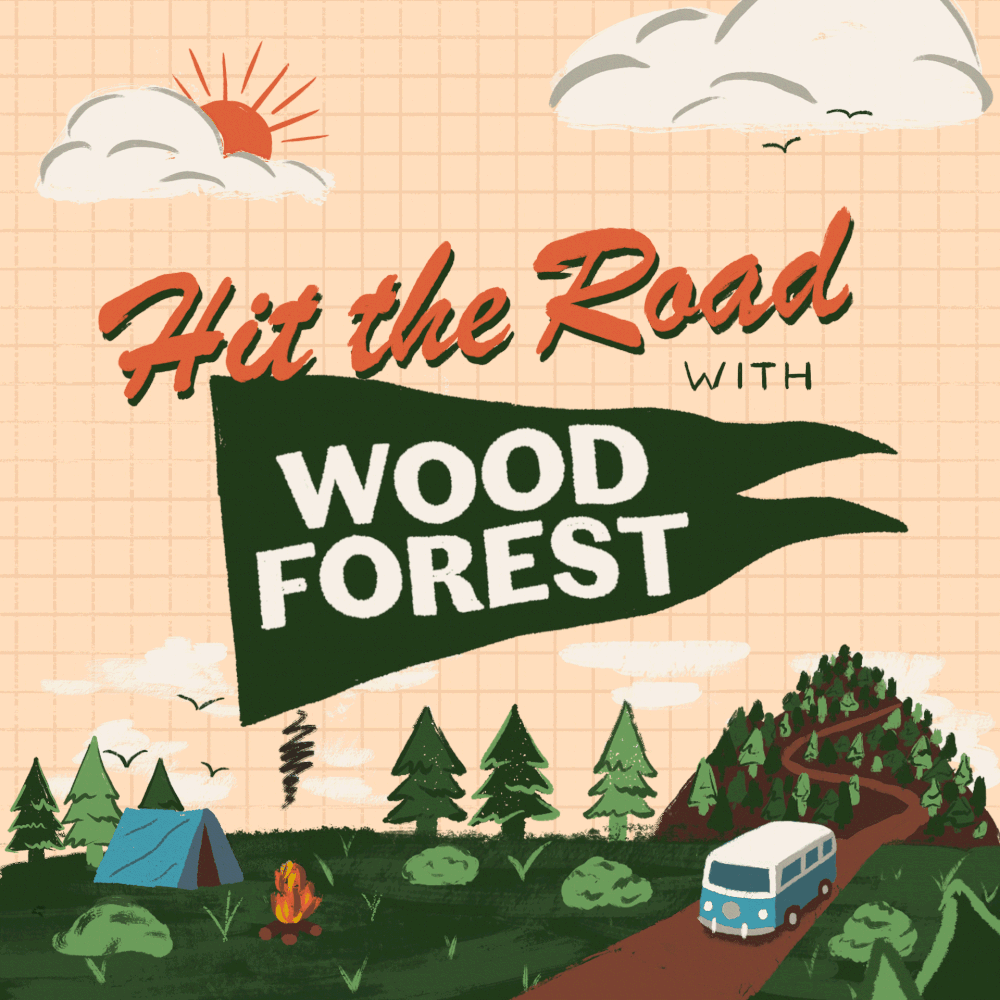 Woodforest master planned community Hit the Road campaign illustrated key art designed by ST8MNT